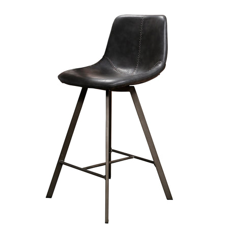 Set van 4 Barkrukken Siena Saddle PU zwart
