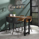 Industrial bar stool Benjie Kunstleer Set of 4