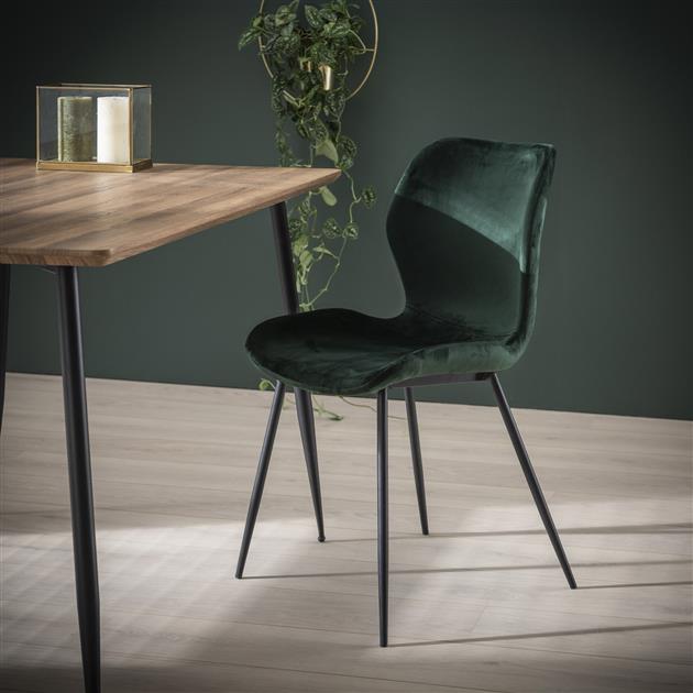 Shawn Dining Chair Velvet Green Set of 4