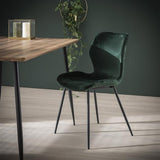 Shawn Dining Chair Velvet Green Set of 4