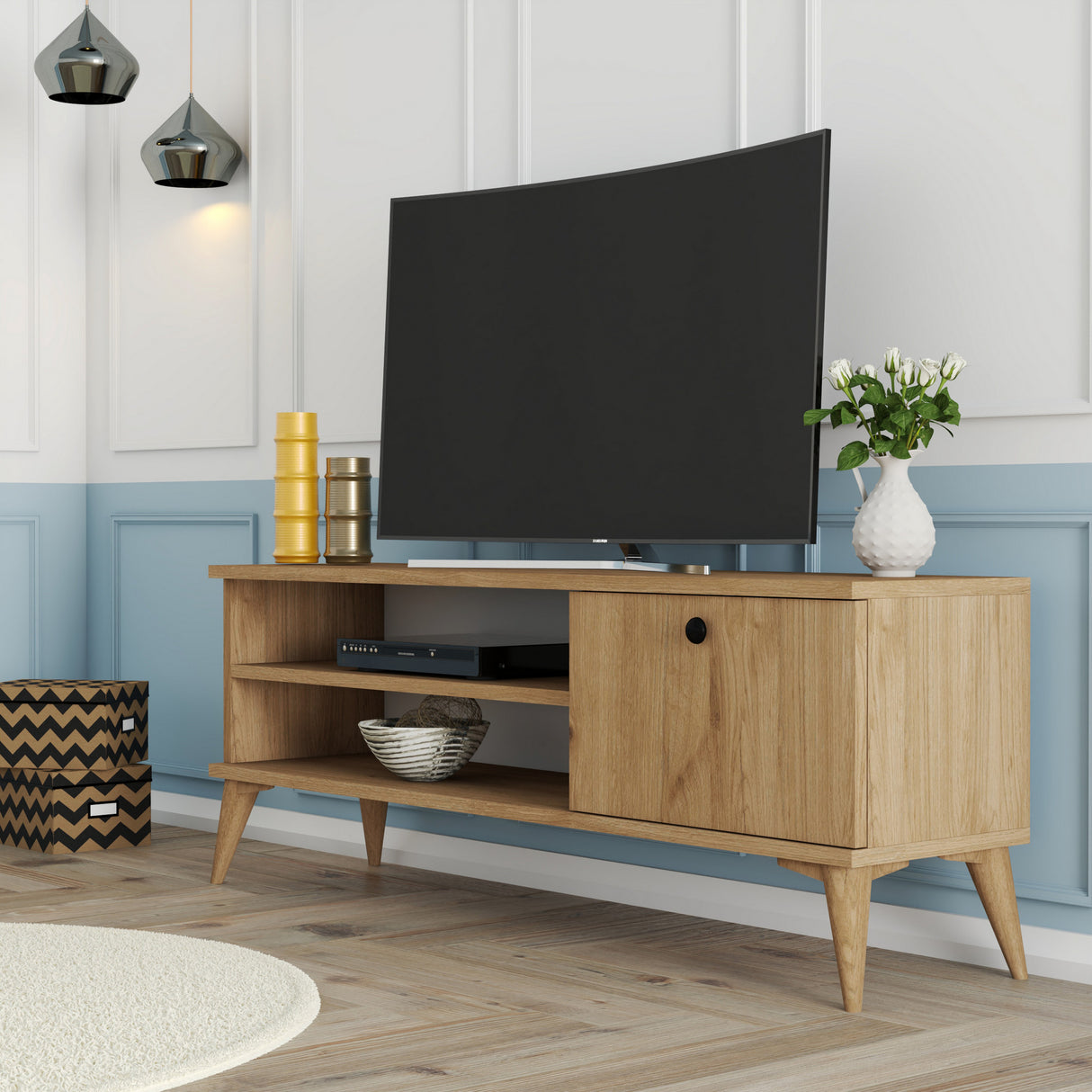 TV furniture retro 1562 oak melamine 120x44.6x cm