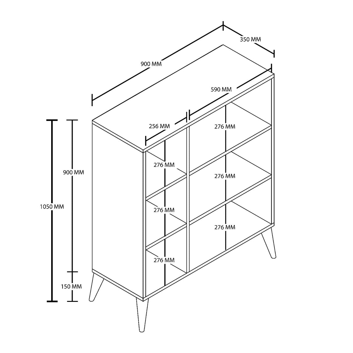 Shoe cabinet Bella oak white yellow anthracite melamine 90x105x35 cm