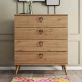 Chest of drawers versa oak melamine 80x90.8x45 cm