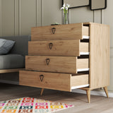 Chest of drawers versa oak melamine 80x90.8x45 cm