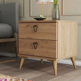 Bedside table versa oak melamine 52x55.1x45 cm