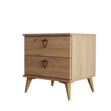 Bedside table versa oak melamine 52x55.1x45 cm