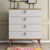 Chest of drawers versa oak white melamine 80x90.8x45 cm