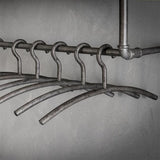 Wardrobe Hanger Metal Old Silver Set of 6