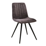 Sadie Dining Chair Velvet Anthracite Set of 4