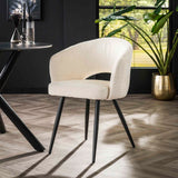 Set van 2 eetkamerstoelen Cargo Bouclé Wit