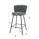 Simon Bar Stool Bouclé Set of 4