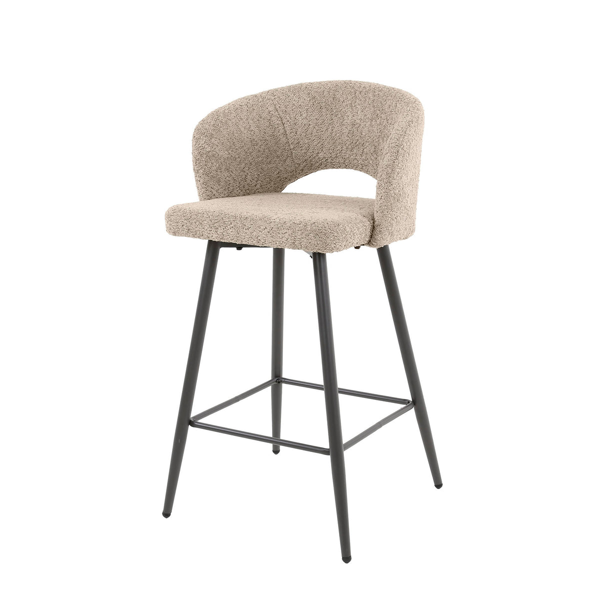 Set van 2 barkrukken Alba bouclé Zand