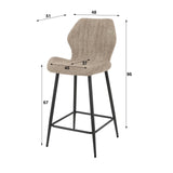 Chantal Bar Stool Bouclé Set of 2