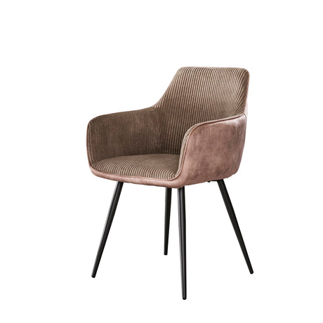 Set van 2 eetkamerstoelen Rivo Rib Rock Zand