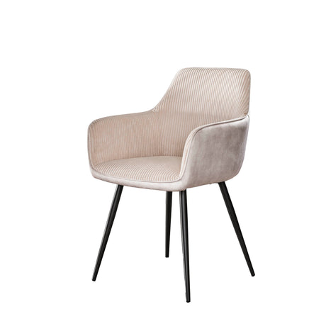 Set van 2 eetkamerstoelen Rivo Rib Rock Ivoor