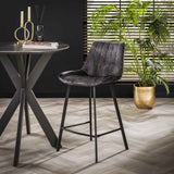 Set of 2 bar stools Senna Velvet