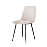 Set of 4 dining room chairs Koda Ribstof cream