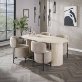 Dining table Jimi 180x90 cm Travertin Beige