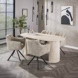 Dining table Jimi 180x90 cm Travertin Beige