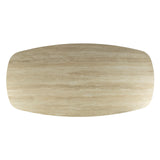 Valente Oval 215 Travertine 3D Ceramic Dining Table 