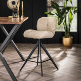 Set van 2 barkrukken Lirio Bouclé Zand Comfort
