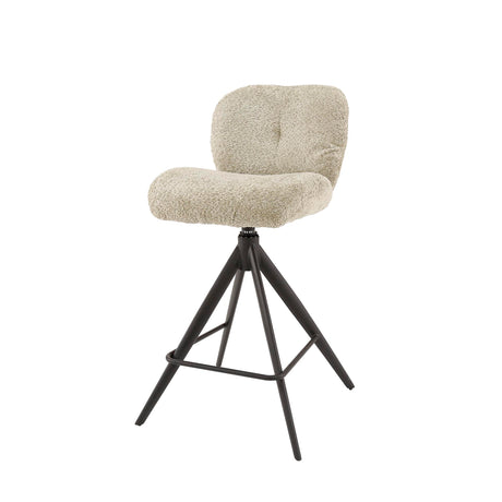 Set van 2 barkrukken Lirio Bouclé Zand Comfort