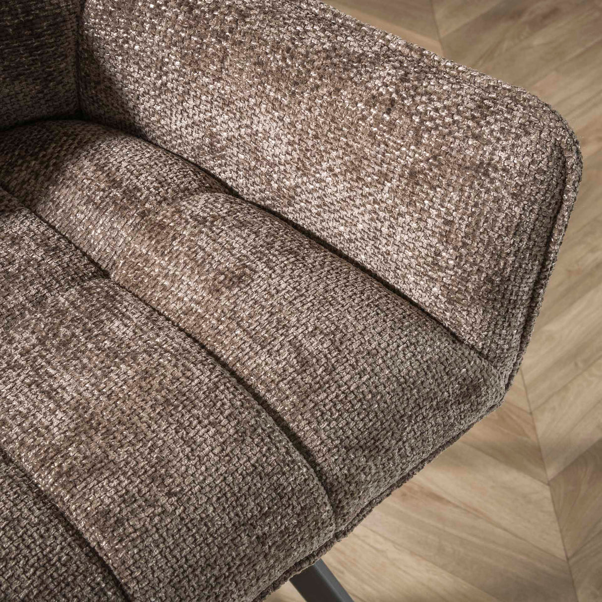 Set van 2 eetkamerstoelen Lino Rich taupe draaibaar