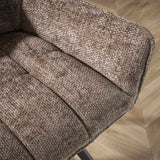 Set van 2 eetkamerstoelen Lino Rich taupe draaibaar