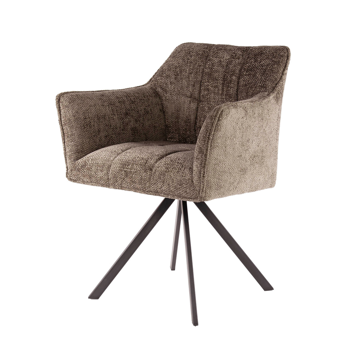Set van 2 eetkamerstoelen Lino Rich taupe draaibaar