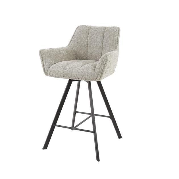 Turning bar stool Suze Bouclé Set of 2