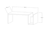 Rectangular Travertine Coffee Table Mebo - With Book Holder - 87x50 cm 