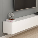 TV furniture set rigel white melamine 180x30x32 cm