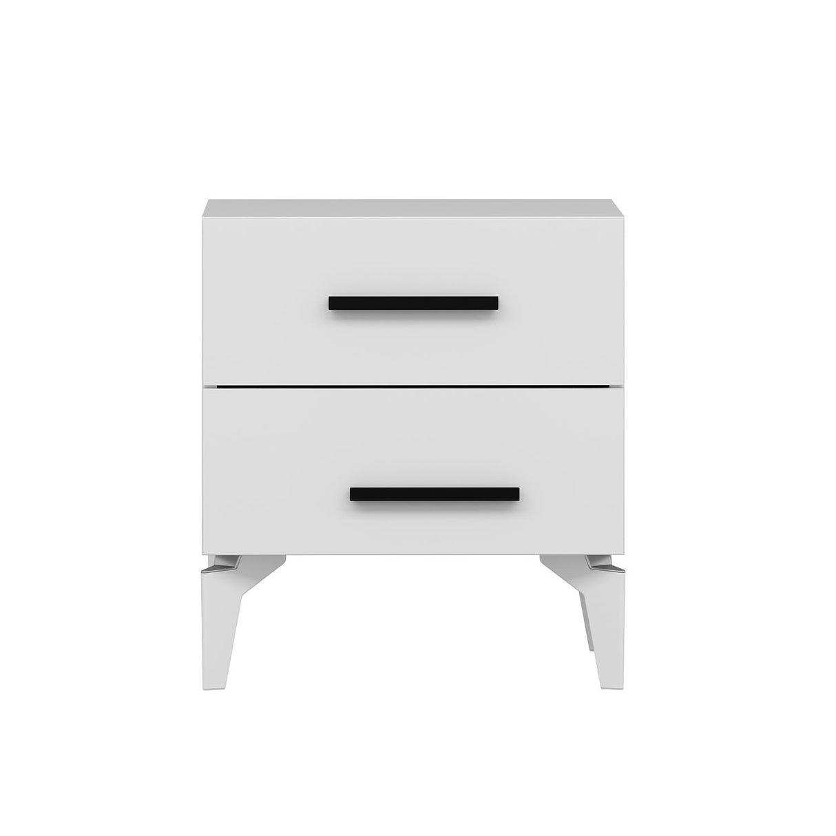 Bedside table bare white melamine 50x56x47 cm