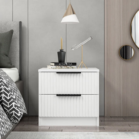 Bedside table Kala Plus White Melamine 50x47x40 cm