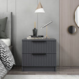 Bedside table Kala Plus Anthracite Melamine 50x47x40 cm