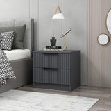 Bedside table Kala Plus Anthracite Melamine 50x47x40 cm