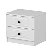 Bedside table bare white melamine 50x47x40 cm