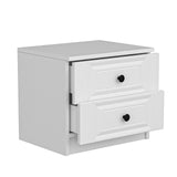 Bedside table bare white melamine 50x47x40 cm