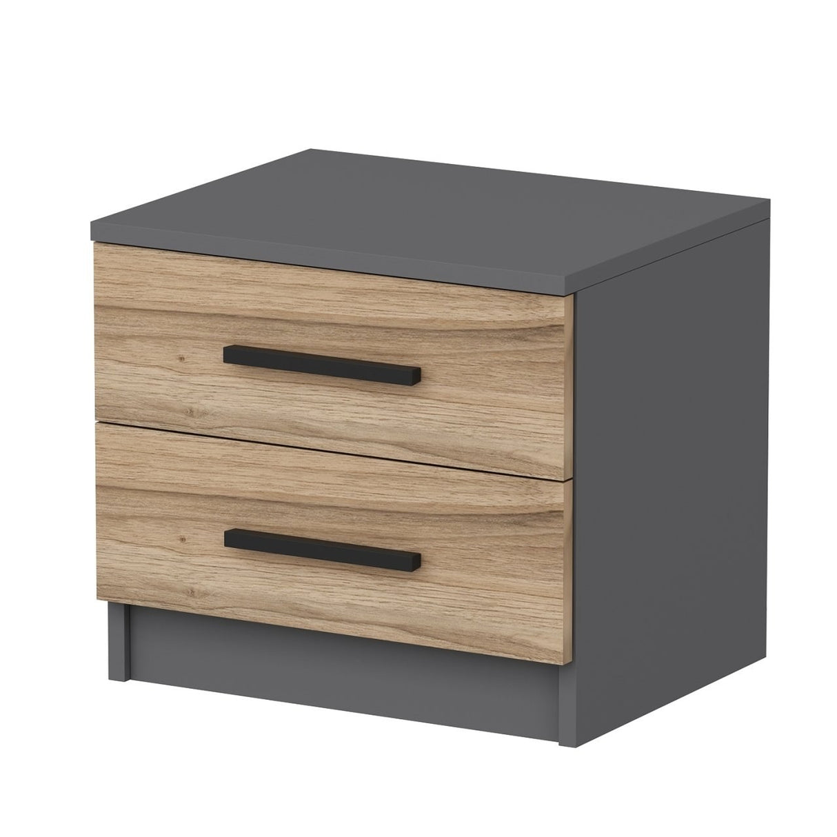 Bedside table Bare walnut melamine 50x40x47 cm