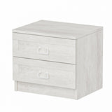 Bedside table Bare white melamine 54x40x47 cm