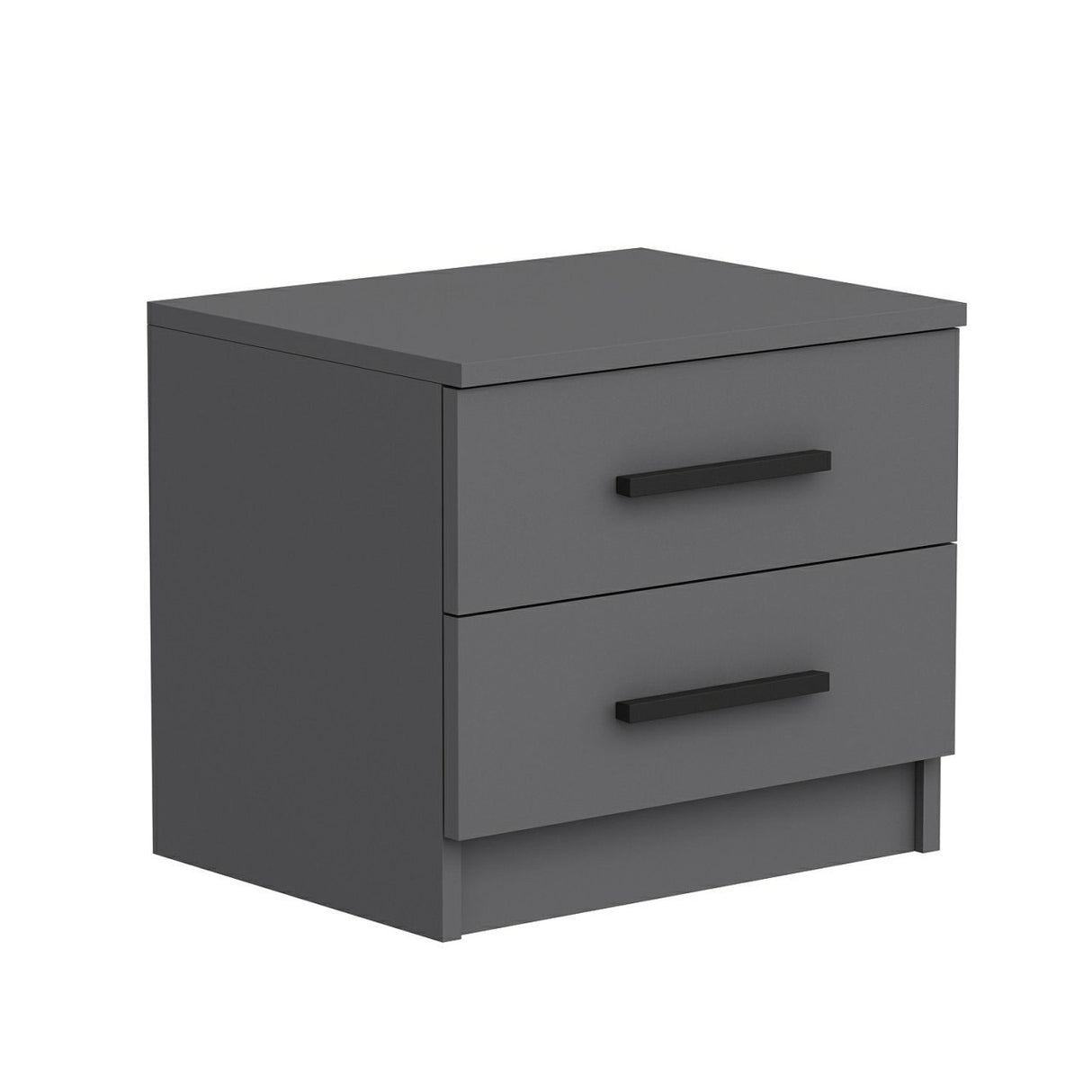 Bedside table Bare Anthracite Melamine 50x40x47 cm