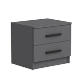 Bedside table Bare Anthracite Melamine 50x40x47 cm