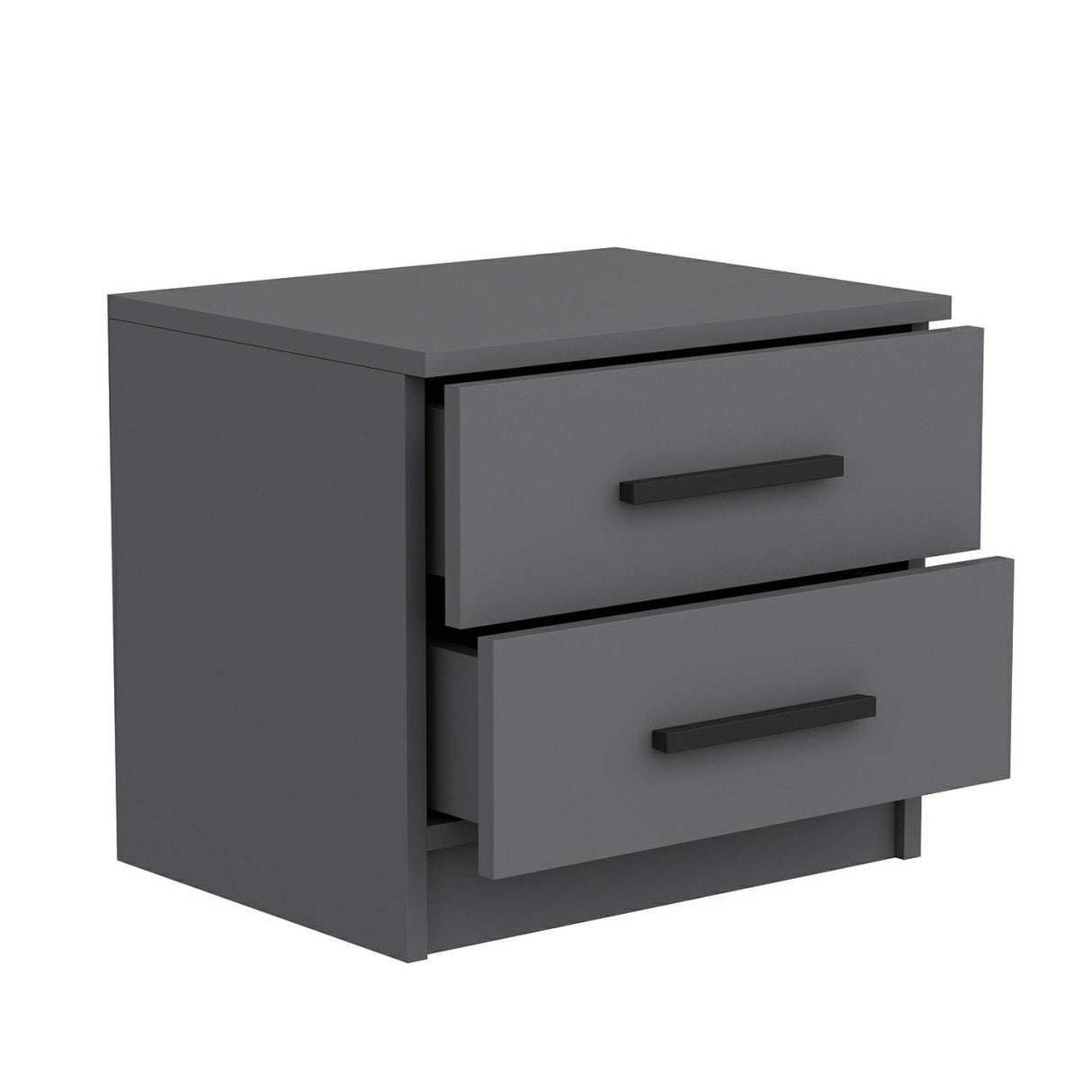 Bedside table Bare Anthracite Melamine 50x40x47 cm