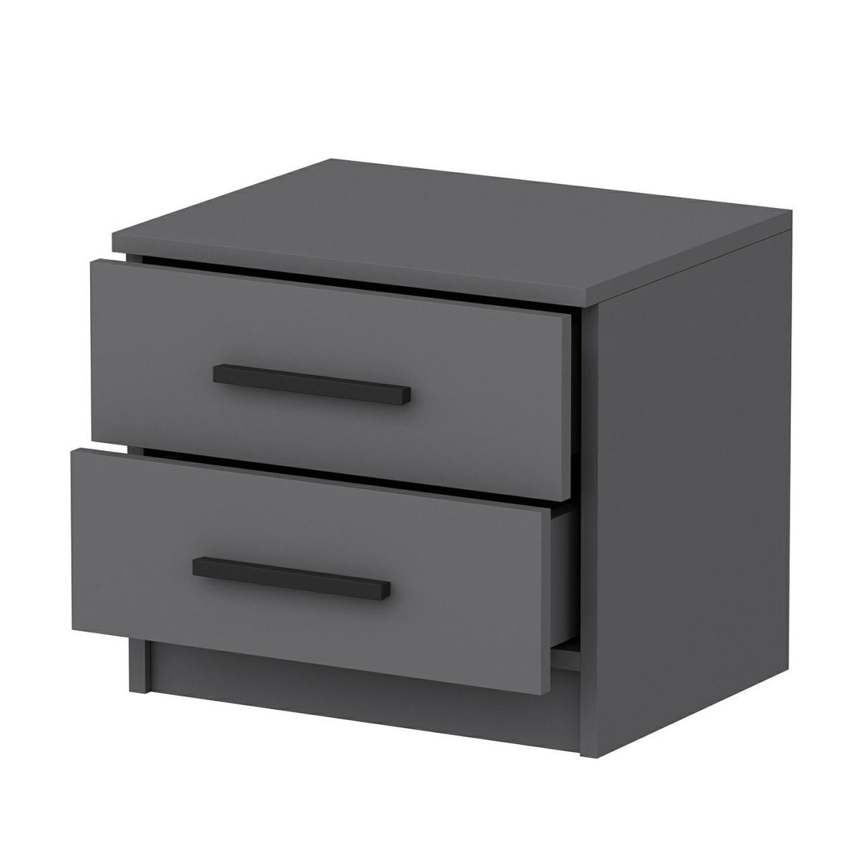 Bedside table Bare Anthracite Melamine 50x40x47 cm