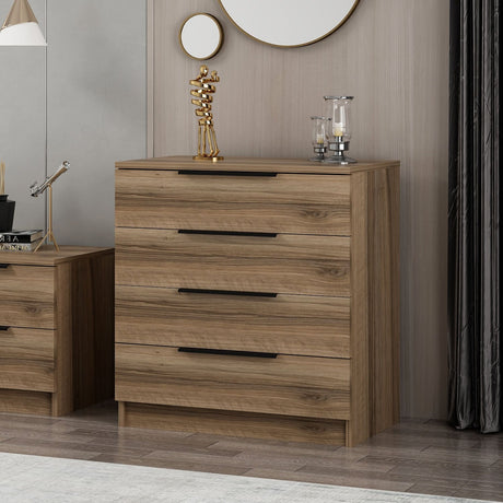 Chest of drawers Kala plus walnut melamine 73x77x42 cm