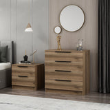 Chest of drawers Kala plus walnut melamine 73x77x42 cm