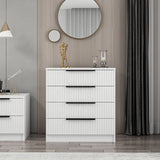 Chest of drawers bare white melamine 72x77x42 cm