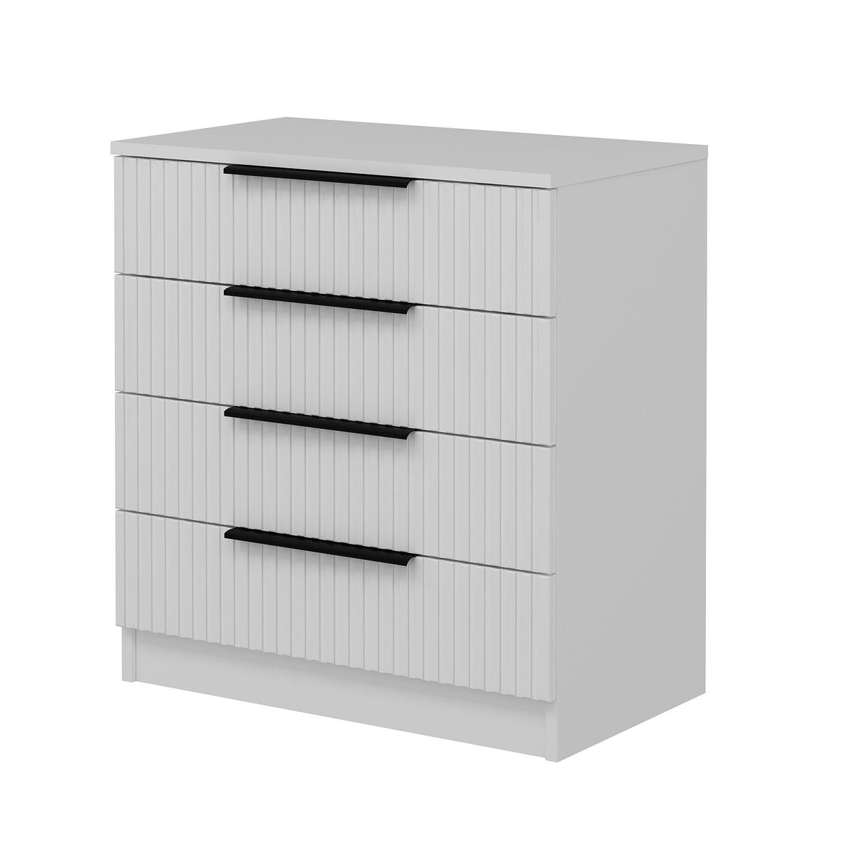 Chest of drawers bare white melamine 72x77x42 cm