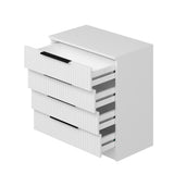 Chest of drawers bare white melamine 72x77x42 cm