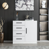 Chest of drawers bare white melamine 90x85x47 cm